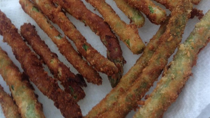 Breaded Asparagus, Fried Crisp and Brown in Coconut Oil!