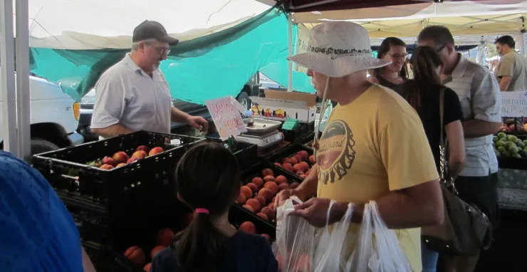 Mike Beals at the Farmers Market